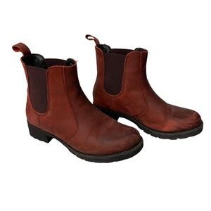 Women's Burgundy wine  Ankle Boots genuine leather